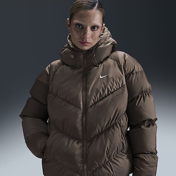 Nike puffer jacket with fur hood new arrivals
